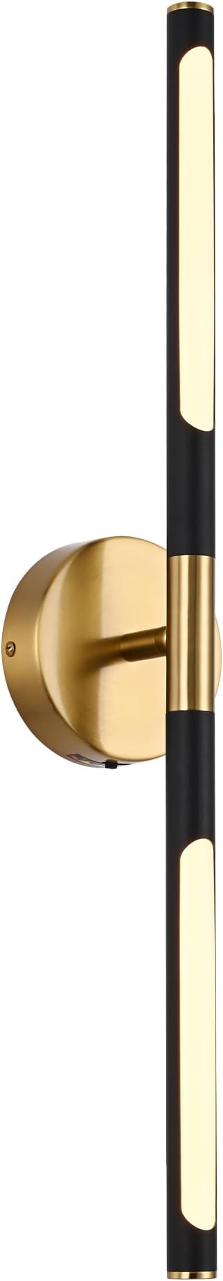 BONLICHT Bathroom Light Fixtures Over Mirror 24 Inch, 12W 350°Rotatable Dimmable 2700-5500K LED Wall Vanity Light Bar Black and Brushed Brass Modern Bathroom Vanity Lights picture and display lighting