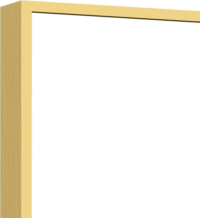 30x40In Gold Bathroom Mirror for Wall, Brushed Gold Rectangle Mirrors with Metal Frame, Bathroom Rectangular Mirror Modern Wall Mirror for Bedroom Living Room, Hangs Horizontal or Vertical