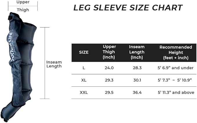 DOCTOR LIFE LX9max Full Body (B) - Sequential Air Compression Recovery System : Device + Legs (XL) + Arm + Waist + Centerbody + Bag (FSA-HSA Approved)