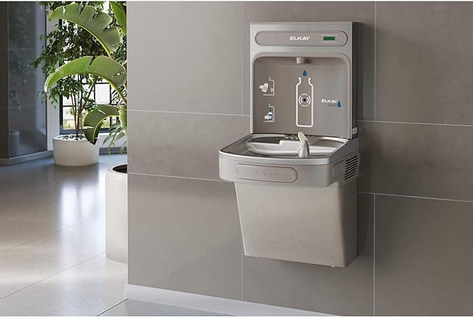 Elkay EZS8WSLK ezH2O Bottle Filling Station with Single ADA Cooler Non-Filtered Refrigerated Light Gray