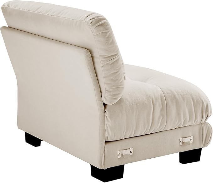 Armless Sofa W/1 Pillow - Light Coffee