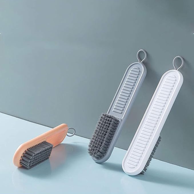 Cleaning Brush Soft Bristle Brush Laundry Scrub Brush Clothes Underwear Shoes Scrubbing Brush, Easy to Grip Household Cleaning Brushes Tool for Countertops Bathtubs (Pink)