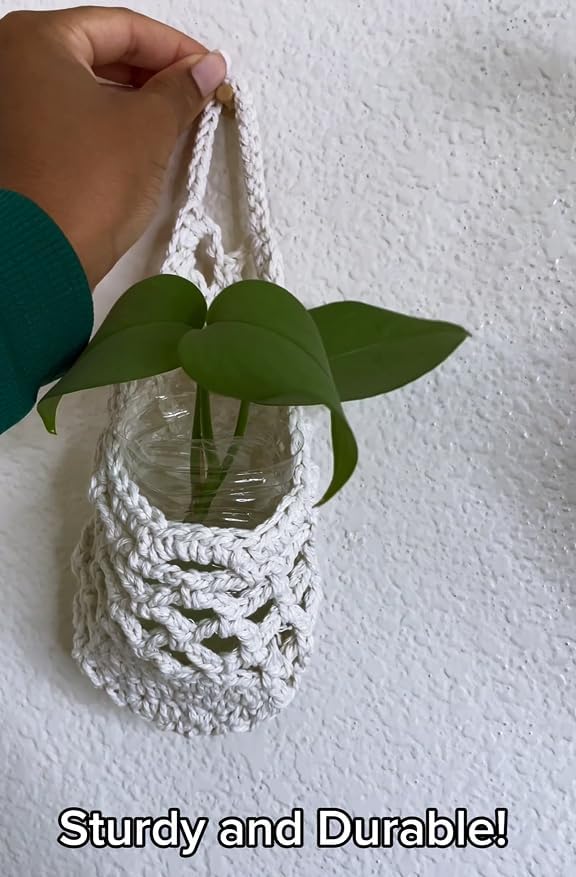 4PK Wall Planters for Indoor Plants, Macrame Plant Hanger | Wall Planter, Plant Hanger, Hanging Planter (2 Large + 2 Small)