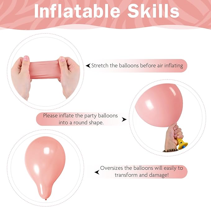 Dusty Pink Balloons 12 Inch Blush Pastel Light Baby Pink and White Latex Party Balloon with Clear Balloons for Women Girls Boho Birthday Wedding Baby Bridal Shower Anniversary Party Decoration