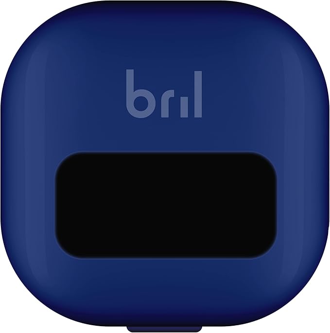 Bril UV-C Toothbrush Sanitizer and Holder, Portable Cleaner, Travel Cover, Magnetic Holder, and Rechargeable Case for Any Size Toothbrush, Navy