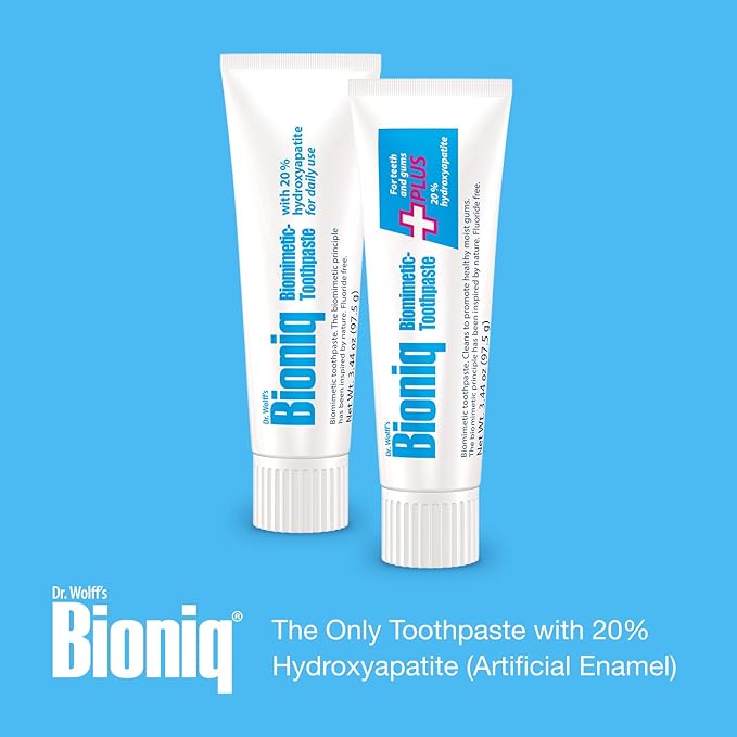Bioniq Classic Biomimetic Toothpaste with 20 Percent Hydroxyapatite for Daily Use, 3.44 Ounce (Pack of 3)