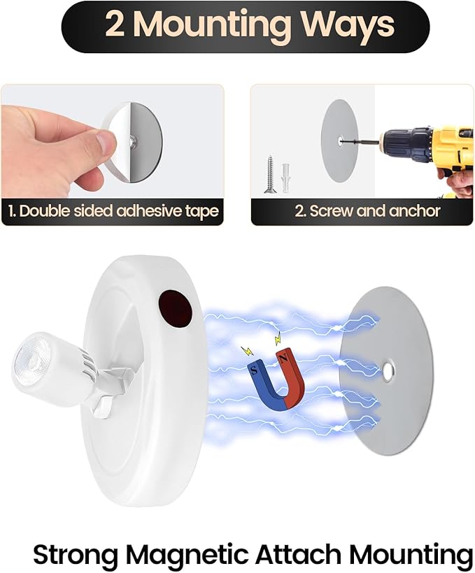 Cordless Spotlight Battery Powered, Plant Spot Light Indoor, Rechargeable Picture Lights with Remote, LED Accent Lighting, Dimmable Uplight for Tree Dartboard Decor Painting Art Photo