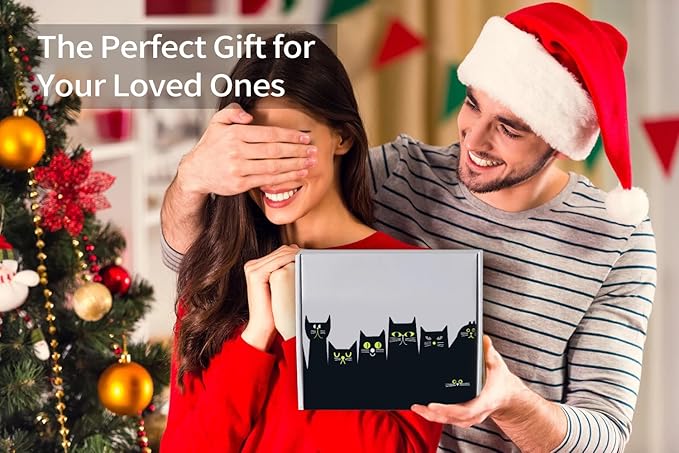 2PCS Microwave Heating Pads for Cramps Pain Relief, 17 * 9" Moist Microwavable Period Menstrual Heat Packs for Cramps, Back, Neck, Shoulder, Abdomen, Black Cat