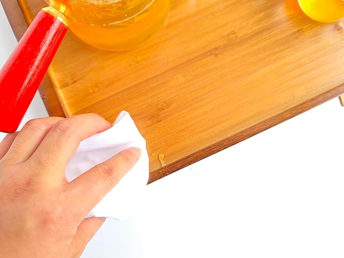 Bamboo Serving Tray – Two Sizes for Breakfast, Tea, Coffee & Snacks – Eco-Friendly Wooden Tray for Bed, Kitchen, Coffee Table, or Decorative Use