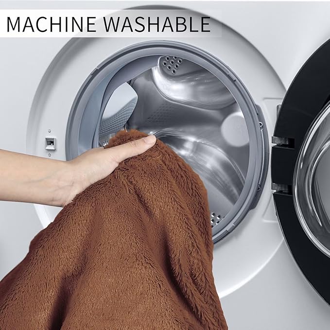 Bean Bag Chair for Adults 5FT,Soft Removable Cover for Teens/Girls Bedroom,Fluffy Giant Round Floor Beanbag Lounger Chairs (No Filler,Deep Coffee)