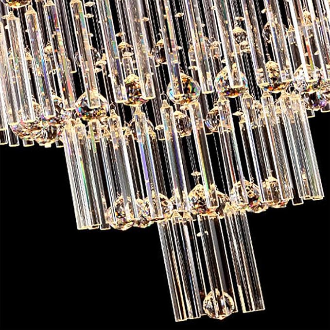 D40''X H120'' High Ceiling Chandelier Crystal Raindrop Big Chandeliers Staircase Large Chandelier Empire Entrance Foyer High Ceiling Pendant Chandelers Fixture LED Dimmable 2700K-4500K-6000K