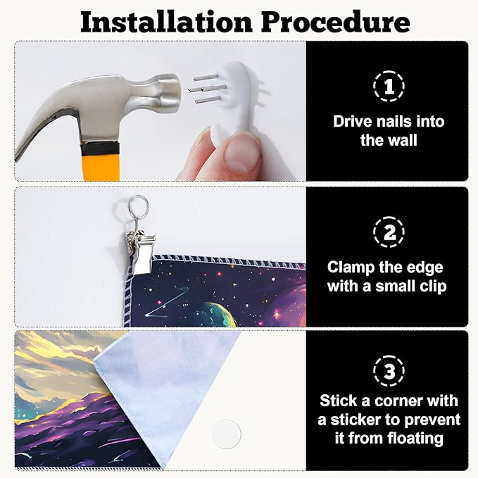 BVBOX Astronaut Space Blacklight Tapestry 79"x59", UV Reactive Astronaut Universe Galaxy Planet Glow in Dark Tapestries, Black Light Neon Upright Poster Wall Hanging Backdrop Decor for Bedroom Living Room