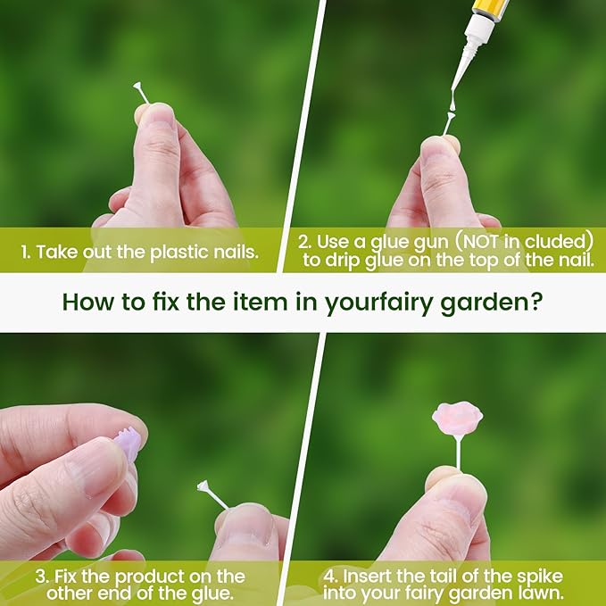 120 Pcs Fairy Garden Accessories, Micro Landscape Ornaments Kit, Mini Resin Animals with Fairy Tiny House for Home Outdoor and Plant House Decor