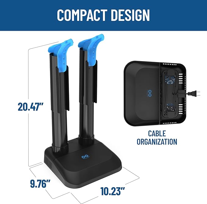 Everlasting Comfort Silent Convection Boot Dryer for Work Boots, Boot Warmer, Energy-Efficient with Fanless Feature to Reduce Smell - Ideal for Sneakers, Cleats & Winter Gear, Ski Boot, Gloves & Shoe