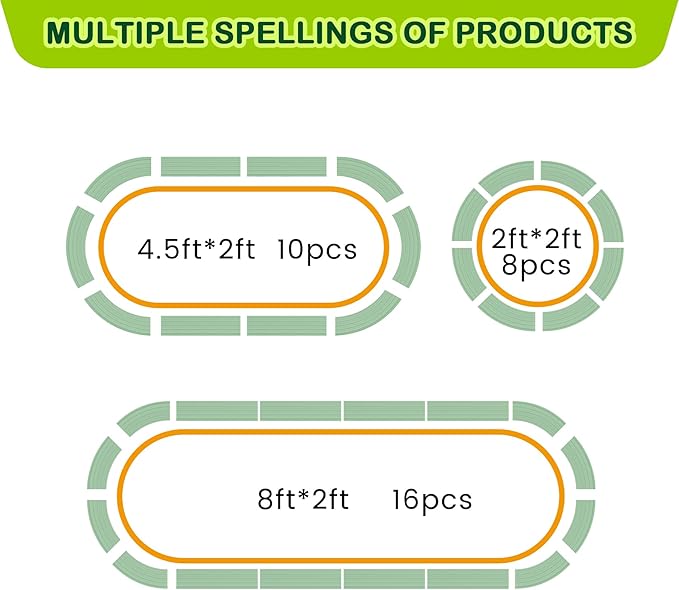 2 Pcs 4.5x2x2ft Oval Raised Garden Bed, Galvanized Raised Beds,Open-Ended Base Metal Raised Planter Beds,Garden Bed Outdoor,Planter Raised Boxes for Vegetables, Flowers,Tool-Free Asse,Green