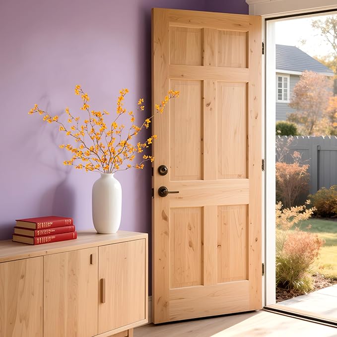 4Pcs Fake Flowers Blossom Branches Artificial Flowers for Indoor Decor, Faux Long Stem Realistic Indoor Plants for Vase Wedding Home Office Bedroom Party Table Centerpieces Decor