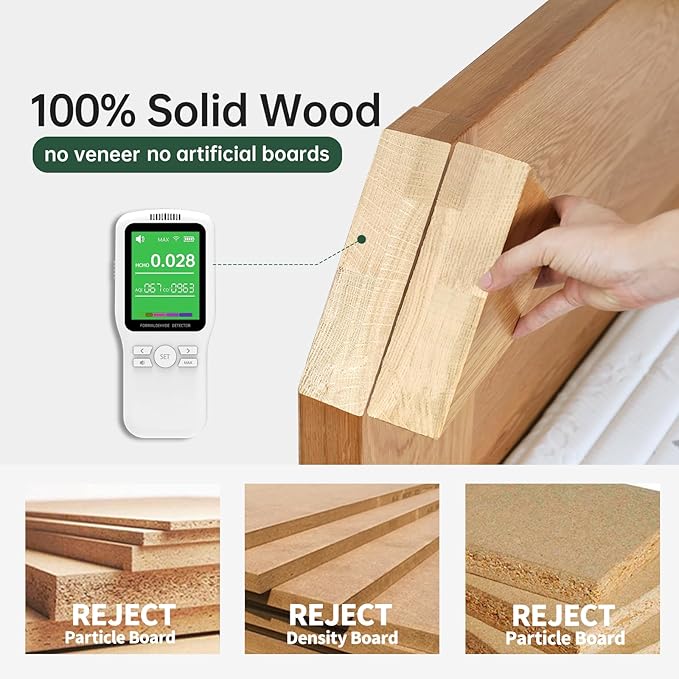 100% Solid Oak Round Side Table Set of 2, Small Bedside Table for Small Spaces, Living Room End Table with Stable Frame, Modern Nightstand for Bedroom Couch(Walnut, 17.71" D x 19.68" H)