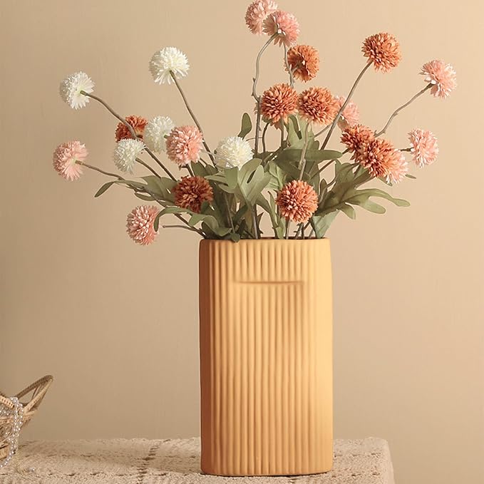 Faux Pink Kiku Flower, 10 Stems with 5 Heads Each & 4 Branches Eucalyptus Stems, Artificial Small Mini Chrysanthemum Flowers for Aesthetic Room Decor, Floral Arrangements Centerpiece