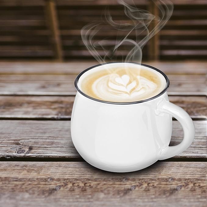 Custom Glazed Campfire Coffee Mugs 12 oz. Set of 100, Personalized Bulk Pack - Perfect for Coffee, Tea, Espresso, Hot Cocoa, Other Beverages - White