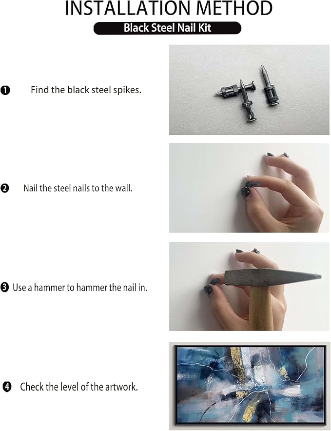 DUNHUANG ART Nordic Luxury Gold Abstract Canvas Wall Art for Living Room - Modern Decor for Home & Office - Framed Prints Painting Ready to Hang 20"x40"