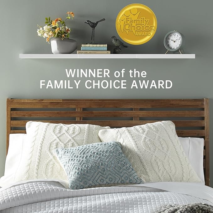 BAYKA Floating Shelves for Wall, 22.5 inches Wall Mounted Rustic Wood Shelves for Bathroom, Bedroom, Living Room, Floating Shelves for Books/Storage/Decor (White,Set of 3)