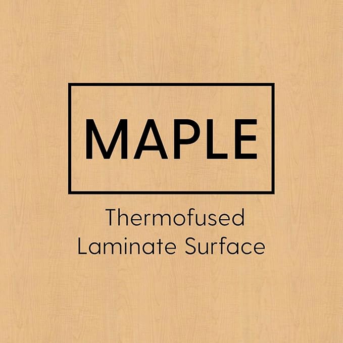 Factory Direct Partners FDP Rectangle Activity School and Classroom Kids Table (24 x 72 inch), Chunky Toddler Legs, Adjustable Table Height 15-24 inches - Maple Top and Navy Edge