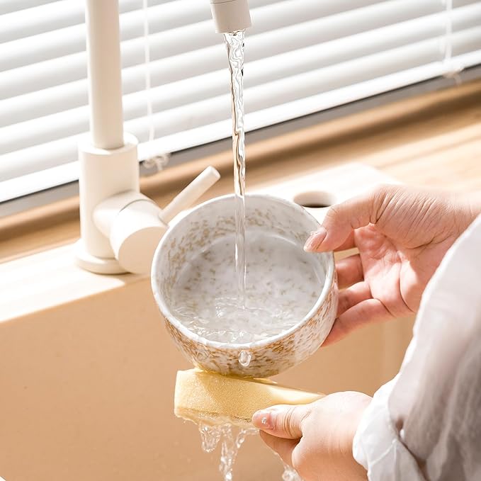 Ceramic Bowl Sets of 4, 4.5 Inches Mix Color, Small Bowls Set Farmhouse Vintage Color Bowls for Kitchen, 10 oz Bowl for Dessert, Dip, Side Dishes, Ice Cream, Fruit, Rice Dishwasher Microwave Safe
