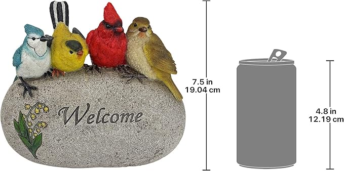 Design Toscano Birdy Welcome Garden Stone Statue: Medium
