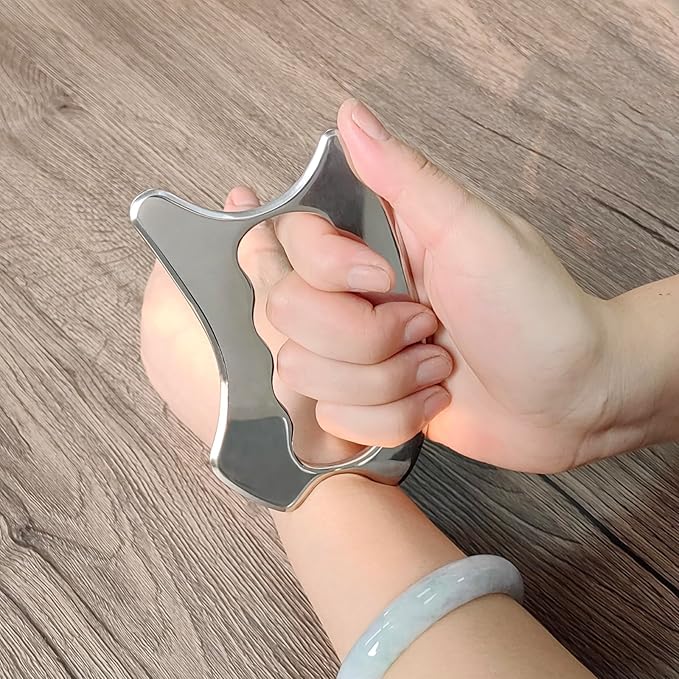 BYYDDIY Stainless Steel Muscle Scraper Tools Set & GuaSha Scraping Massage Tools,Derma Edge Massage Tool & Massage Scraper Tool (S2X)