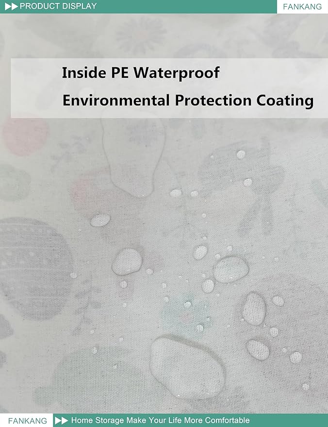 FANKANG Storage Bins, Nursery Hamper Canvas Laundry Basket Foldable with Waterproof PE Coating Large Storage Baskets for Kids Boys and Girls, Office, Bedroom, Clothes,Toys(Rec-Easter egg)