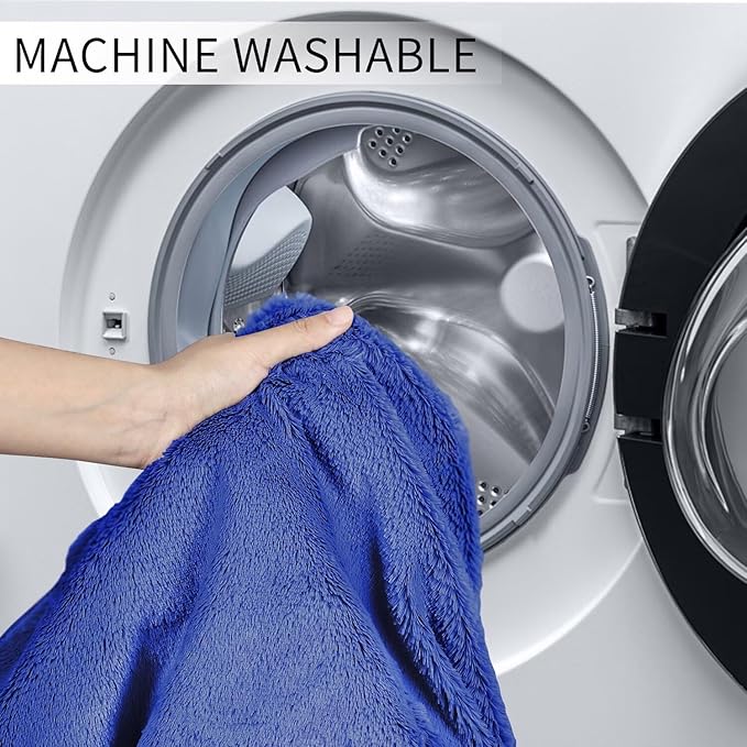 Bean Bag Chair for Adults 3FT,Soft Removable Cover for Teens/Girls Bedroom,Fluffy Giant Round Floor Beanbag Lounger Chairs (No Filler,Sapphire)