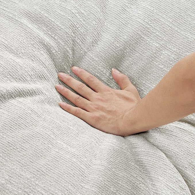 CHITA Sectional Modular Down Filled Loveseat Sofa, Comfty Feather Loveseat Cloud Couch, FSC Certified Modular Sectional Couch for Living Room, 80 inch Width,2 Seat Modular Sofa, Snow