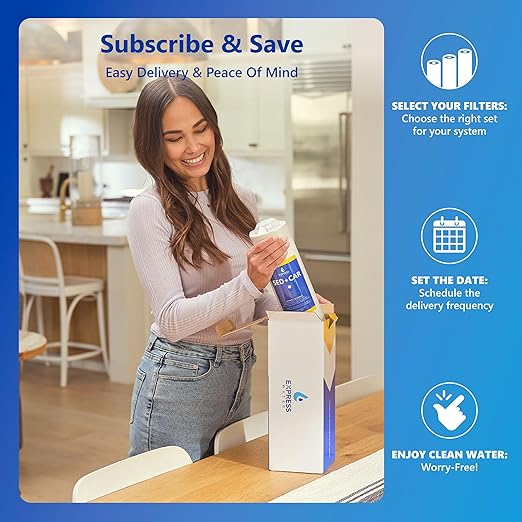 Express Water RO5DX Reverse Osmosis Filtration NSF Certified 5 Stage RO System with Faucet and Tank – Under Sink Water Plus 4 Filters – 50 GPD, 14 x 17 x 5, White