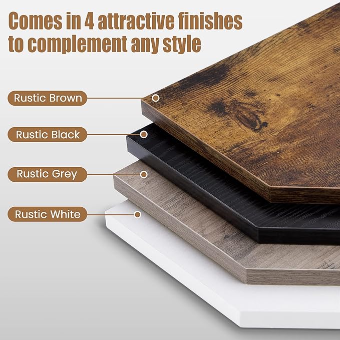 Corner Shelf Wall Mount, Floating Corner Shelves, Set of 2 Corner Wall Shelf Organizer, Rustic Wood Wall Storage Display Shelves for Living Room Bedroom Bathroom Kitchen, Rustic Grey