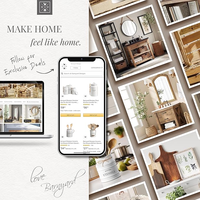 Barnyard Designs Natural Coco Coir Heavy Duty Backing Doormat - Large Cute Non-Slip Front Door Welcome Mat for Outside Entrance or Porch Entry, Brown (17x30, Shaka)