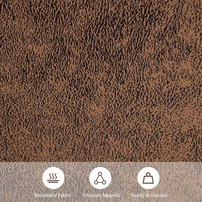 Furniliving 55” End of Bed Bench, Bedroom Bench with Button-Tufted, Large Upholstered Storage Ottoman Entryway Bench with Storage Shoe Cabinet Bench, for Bedroom, PU, Coffee