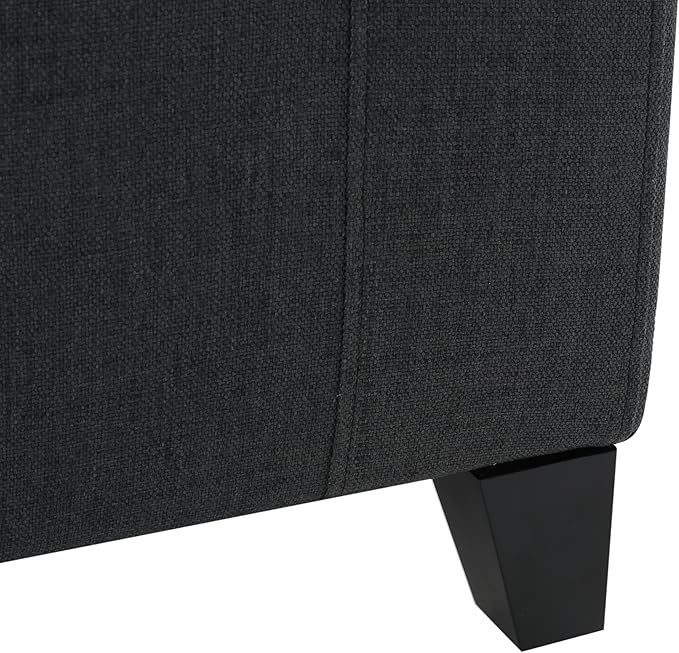 Christopher Knight Home Hikaru Fabric Storage Ottoman, Dark Grey Dimensions: 20.50”D x 51.00”W x 17.00”H