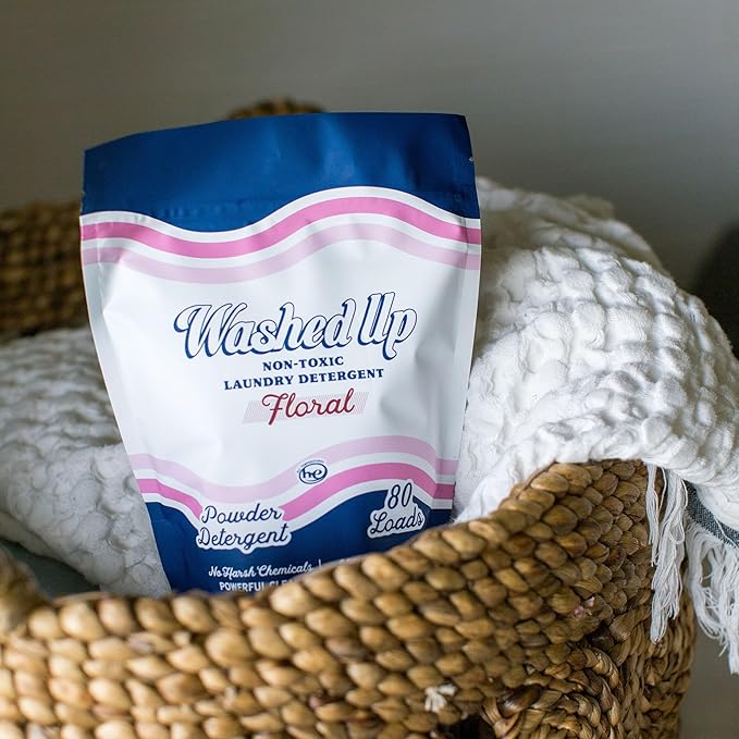 Floral Laundry Detergent Powder | Only 100% Pure Essential Oils | Safe for Sensitive Groups | Powerful Clean | Plant & Mineral-Based | Made in USA