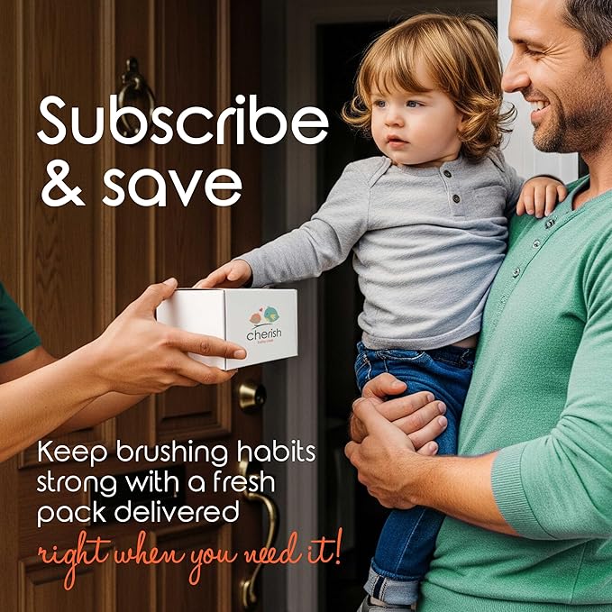 Cherish Baby Care Baby Toothbrush & Toddler Toothbrush Set (0-2 Years) - BPA-Free & Safety-Tested, 2023 Award Winner, Food-Grade Silicone (Pink)