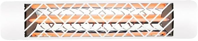 EF15120W1 1500 Watt Plug-In Electric Infrared Single Element Heater, Finish Color: White, Decorative Fascia: Chevron