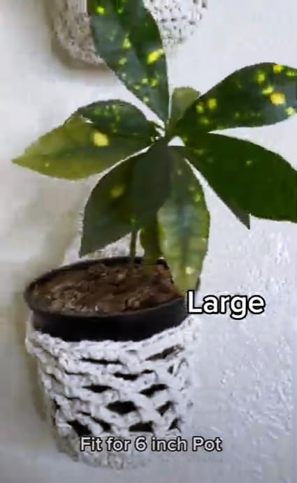 4PK Wall Planters for Indoor Plants, Macrame Plant Hanger | Wall Planter, Plant Hanger, Hanging Planter (2 Large + 2 Small)