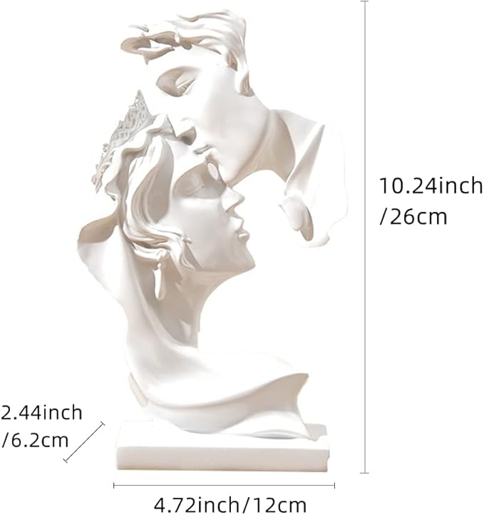 Couples Kiss Sculpture,Abstract Art Couple Sculpture Home Furnishing Resin Statue Decoration Romantic Statue Used for Home Decoration, Wedding, Gift.
