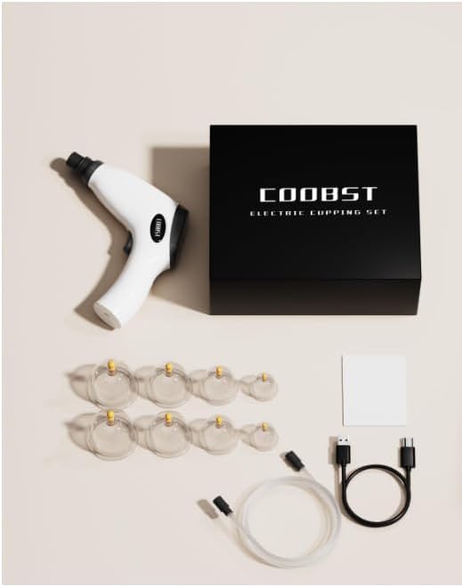 Cupping kit for Massage Therapy, Profession Cupping Set with Electric Cupping Guasha Pump, Cupping Therapy Set with 8pcs High Temp and High Pressure Resistant Vacuum Suction Cups for Cellulite