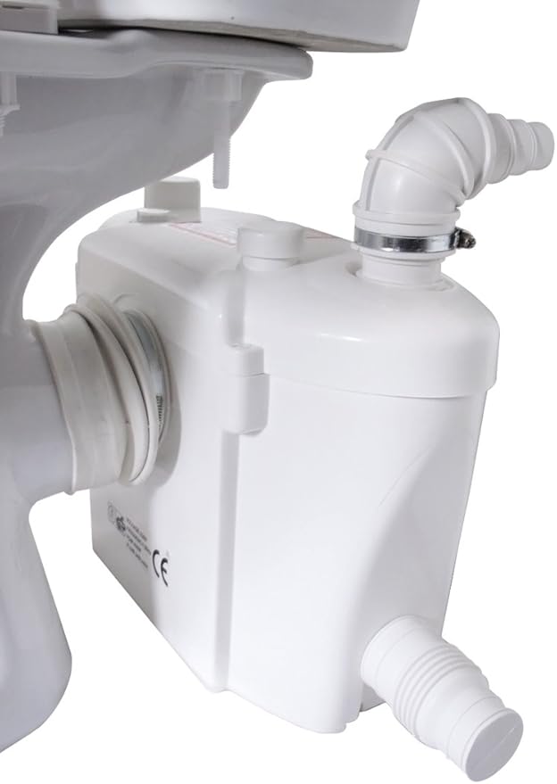 800W/1+HP American Round Macerating Toilet Kit with Macerator Pump for Basement Toilet System, 3-Piece Kit by Lift Assure