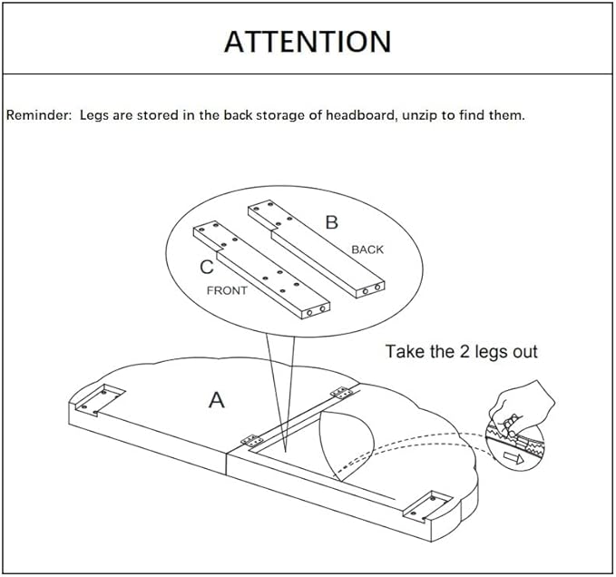 24KF Stunning Crown Design Queen Headboard, Upholstered Soft Velvet Petal Pattern Headboard Queen/Full-Black