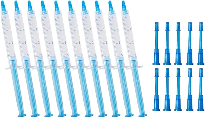 10pcs 3ml Teeth Whitening Gel Syringes, Refills 35% CP Bleaching Gel Kit Tooth Whitener Gel for Home Use