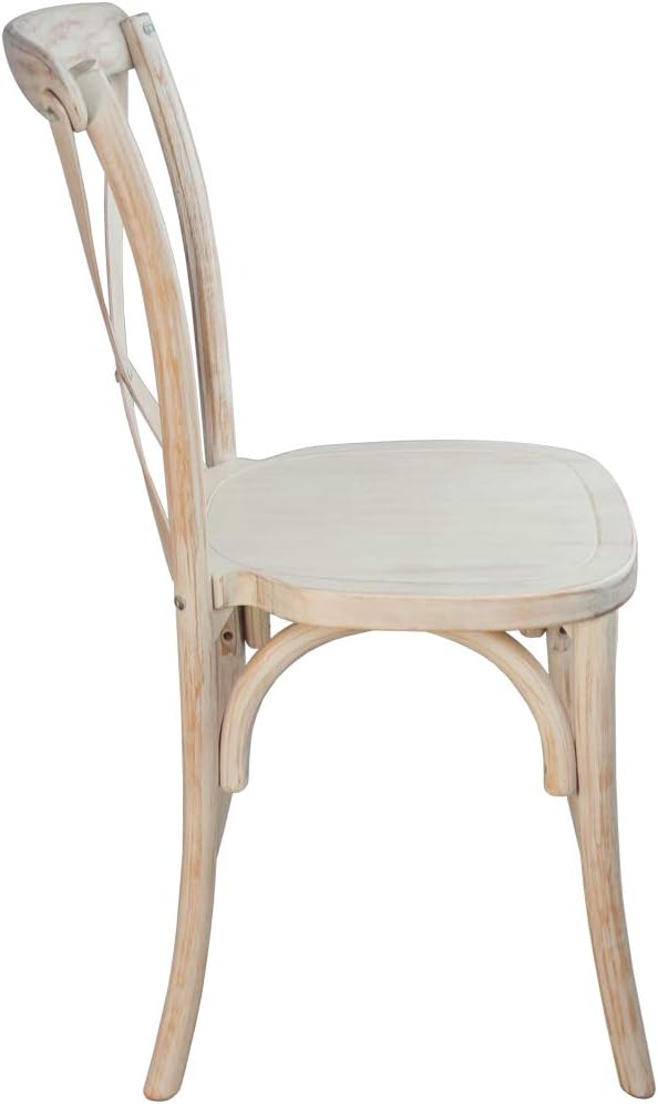 EMMA + OLIVER Lime Wash X-Back Chair