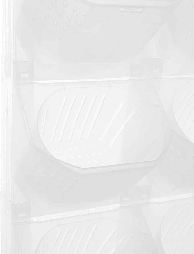 12Pieces 3-Pot Wall Planter Vertical Garden Plant Walls Wall Mounted Vertical Planter with Water-Storage Layer Stackable Wall-Mounted Flower Pot for Gardens, Balconies 180.78lbs Total Capacity (White)