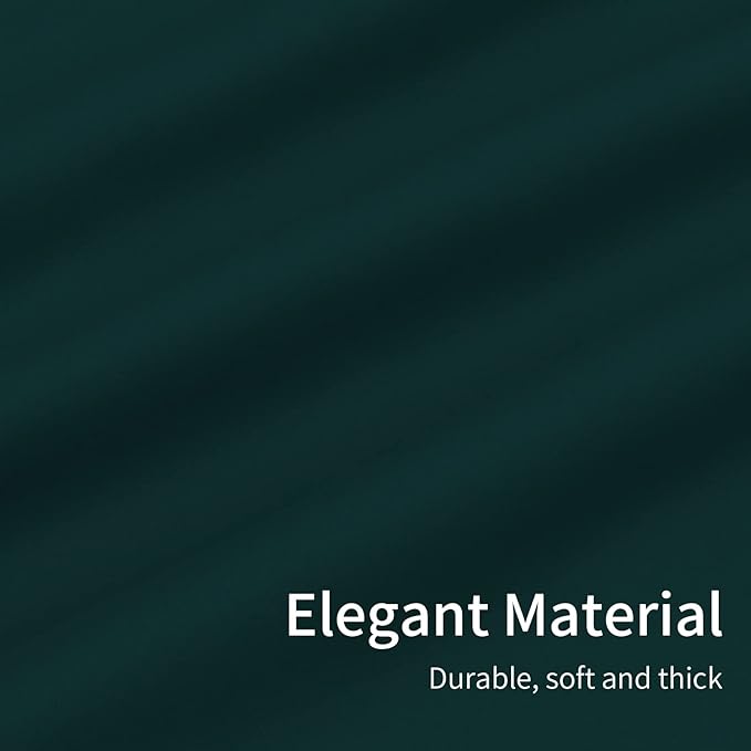 Easy-Going Blackout Curtains for Bedroom, Solid Thermal Insulated Grommet and Noise Reduction Window Drapes, Room Darkening Curtains for Living Room, 2 Panels(46x84 in, Deep Teal)