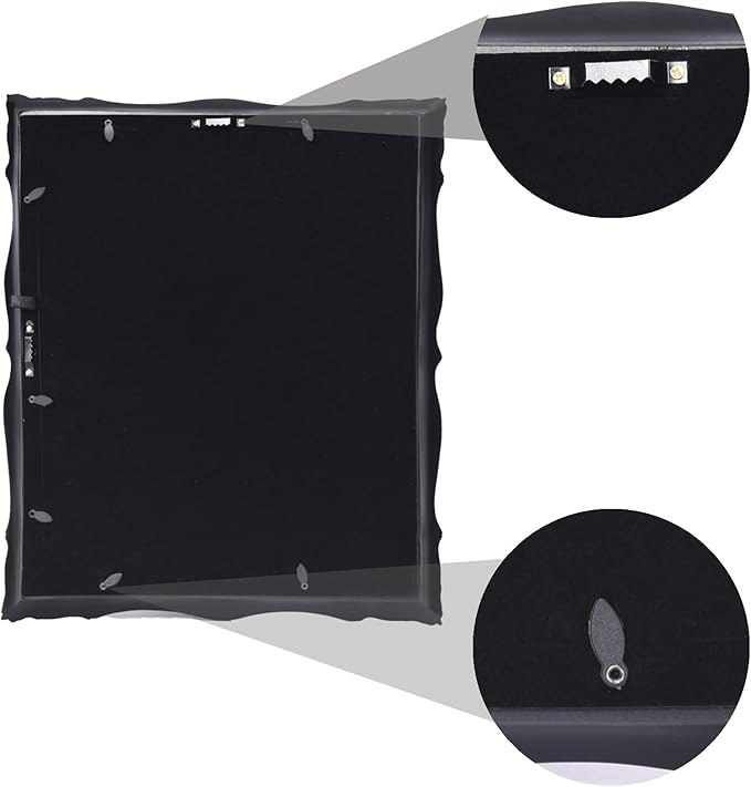 11x14 Vintage Picture Frame with Embossed Flower Design, Black Ornate Frame for 11x14 or 8x10 Pictures with White Mat, Home Decor (Black, 8x10)